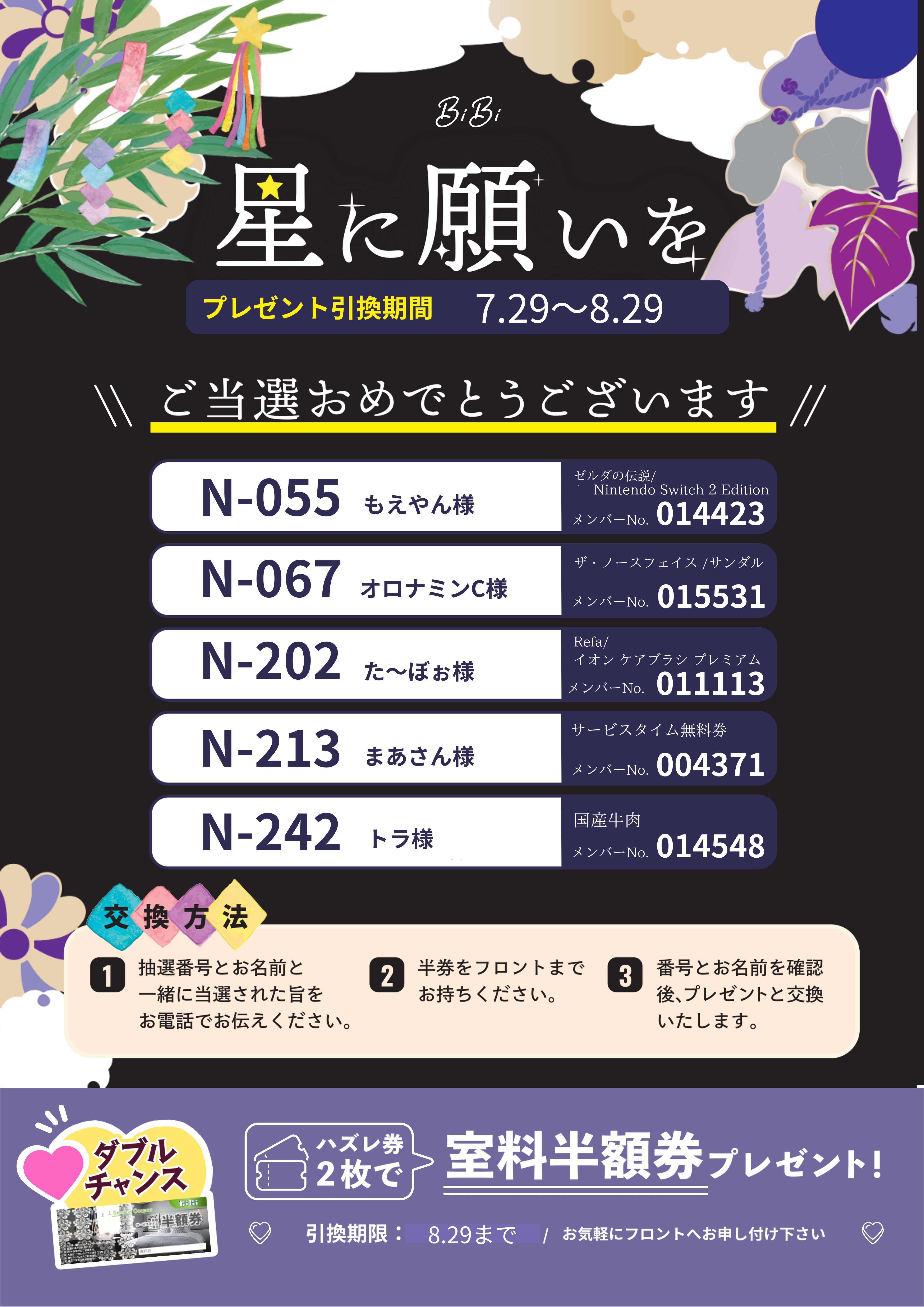 ☆星に願いを...【当選発表】☆